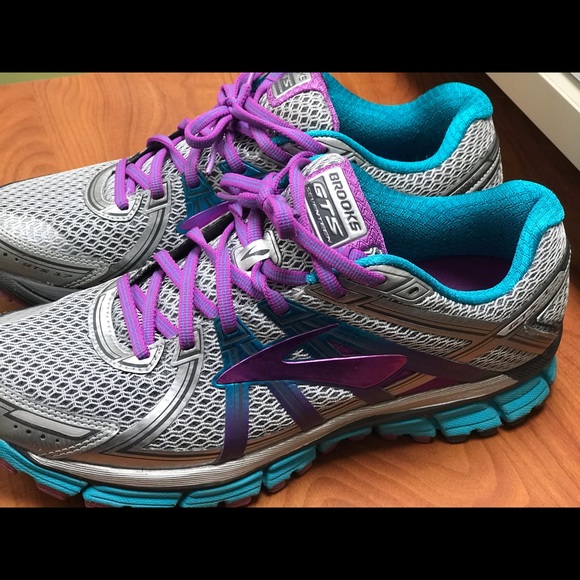 Brooks Shoes - BROOKS  GTS 17 Women’s Shoes Grey Turquoise Purple